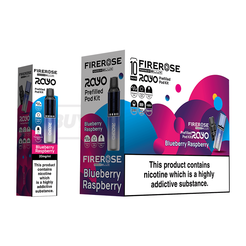 Elux Firerose Rayo 600 Prefilled Vape Kit 5 Pack