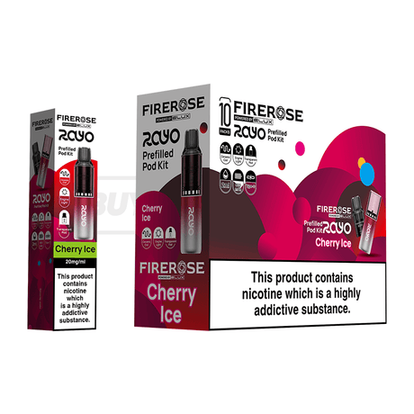 Elux Firerose Rayo 600 Prefilled Vape Kit 10 Pack Cherry Ice
