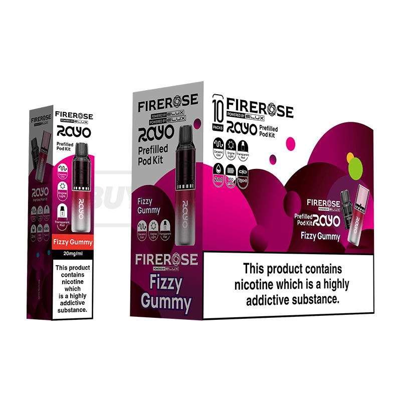 Elux Firerose Rayo 600 Prefilled Vape Kit 5 Pack
