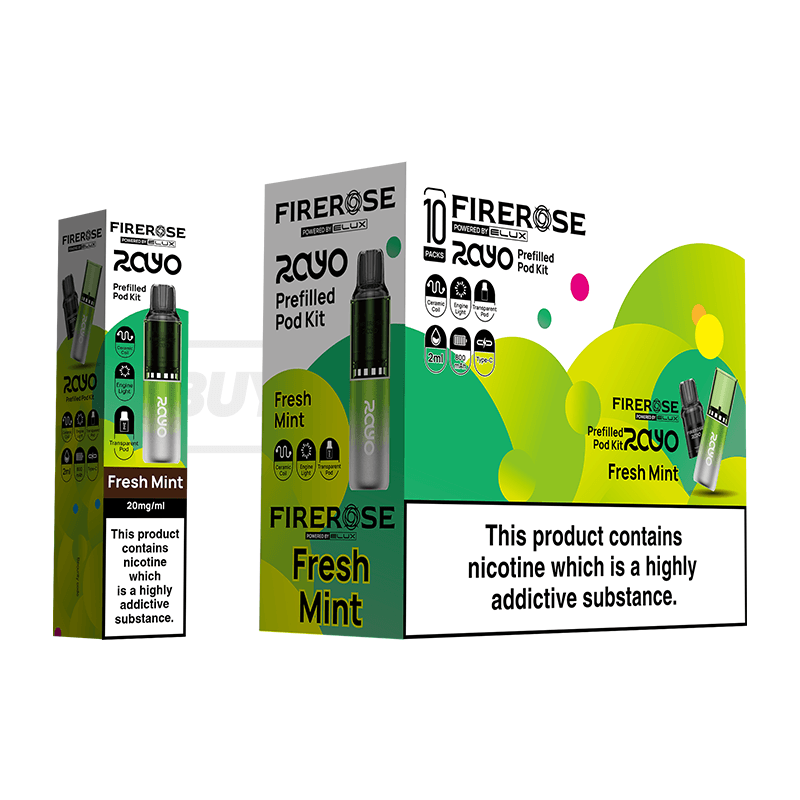 Elux Firerose Rayo 600 Prefilled Vape Kit 5 Pack