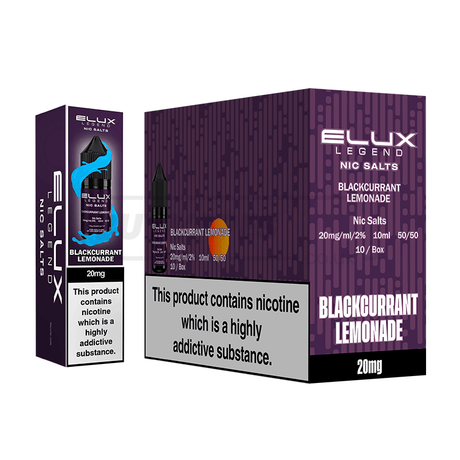 Blackcurrant Lemonade Elux Legend Nic Salt E-Liquid Pack of 10