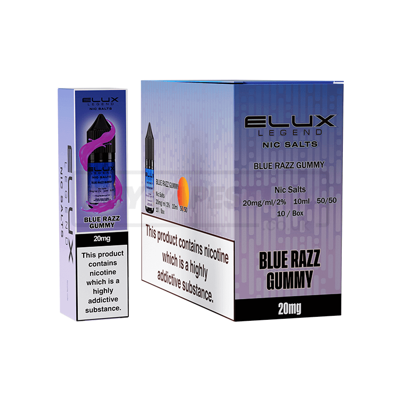 Blue Razz Gummy Elux Legend Nic Salt E-Liquid Pack of 10 | Buy Vapes Bulk Blue Razz Gummy Elux Legend Nic Salt E-Liquid Pack of 10 | Buy Vapes Bulk