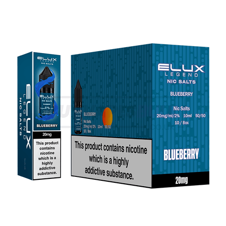 Blueberry Elux Legend Nic Salt E-Liquid Pack of 10