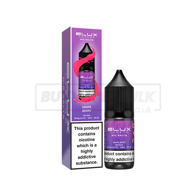Grape Berry Elux Legend Nic Salt E-Liquid Pack of 10 x (10ml)