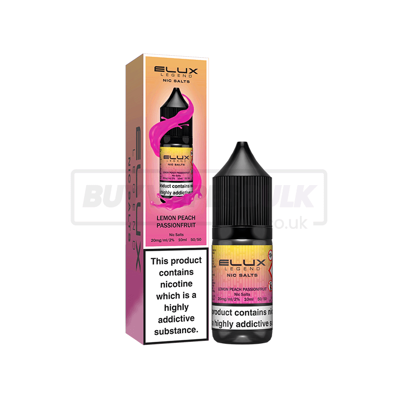 Lemon Peach Passionfruit Elux Legend Nic Salt E-Liquid Pack of 10 x (10ml)