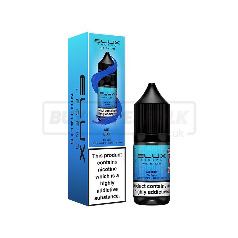 Mr Blue Elux Legend Nic Salt E-Liquid Pack of 10 x (10ml)