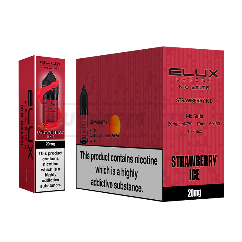 Elux Legend Nic Salts Box of 10 Strawberry Ice
