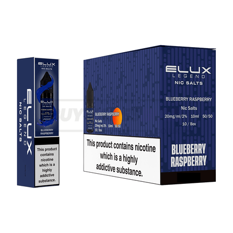Elux Legend Nic Salts Box of 10 Blueberry Raspberry