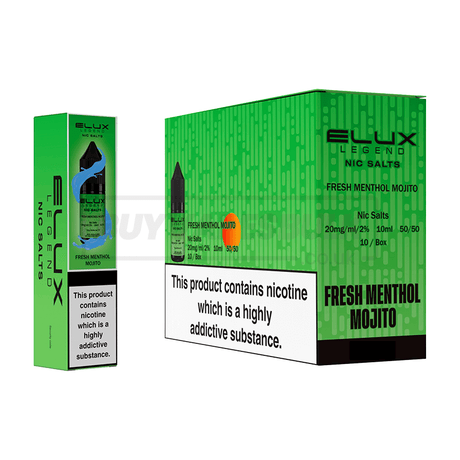 Elux Legend Nic Salts Box of 10 Fresh Menthol Mojito