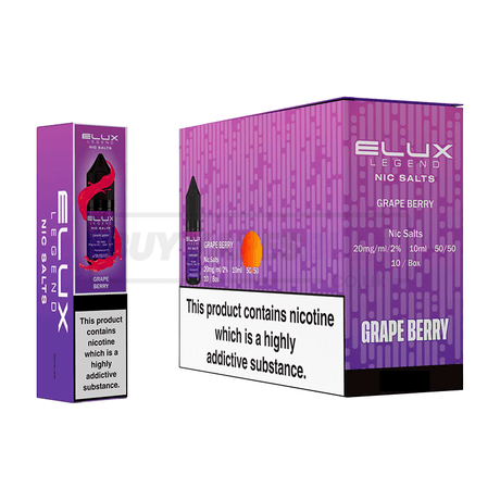 Elux Legend Nic Salts Box of 10 Grape Berry