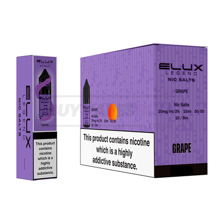 Elux Legend Nic Salts Box of 10 Grape