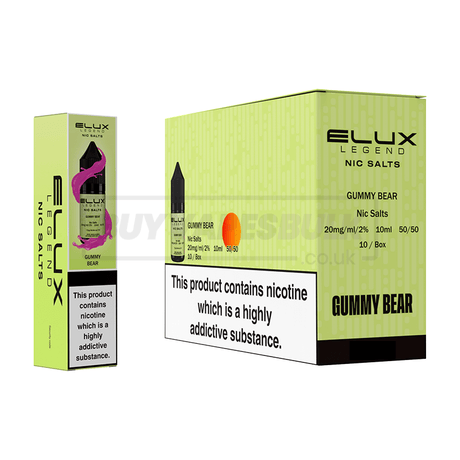 Elux Legend Nic Salts Box of 10 Gummy Bear