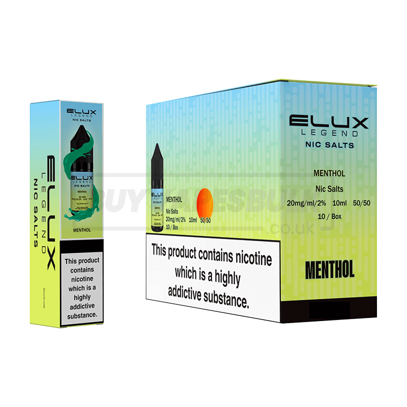 Menthol Elux Legend Nic Salt E-Liquid Pack of 10 – Buy Vapes Bulk