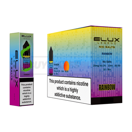 Elux Legend Nic Salts Box of 10 Rainbow