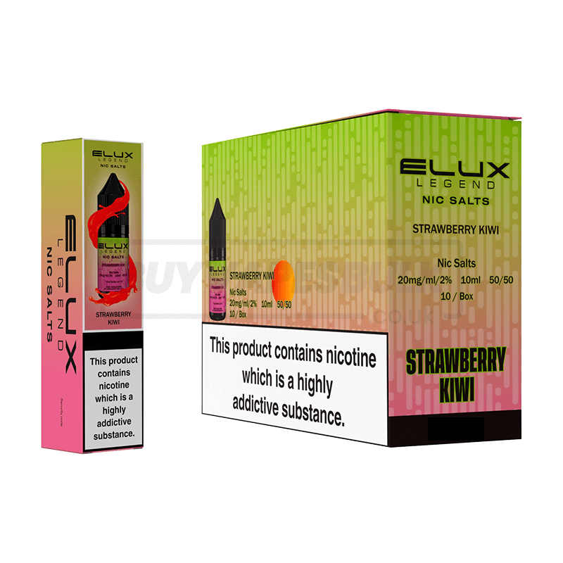 Strawberry Kiwi Elux Legend Nic Salt E-Liquid Pack of 10 – Buy Vapes Bulk