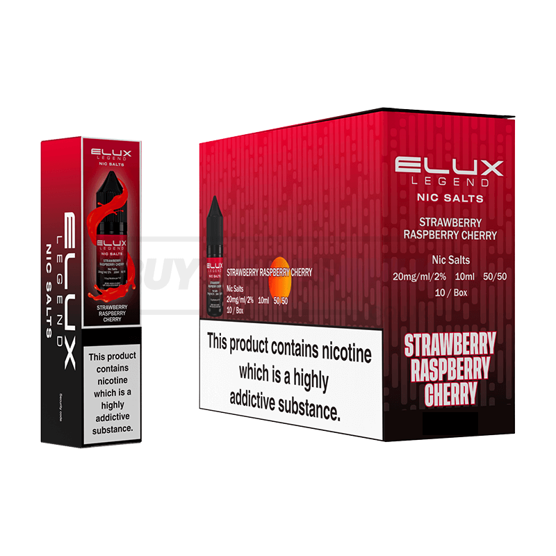 Elux Legend Nic Salts Box of 10 Strawberry Raspberry Cherry