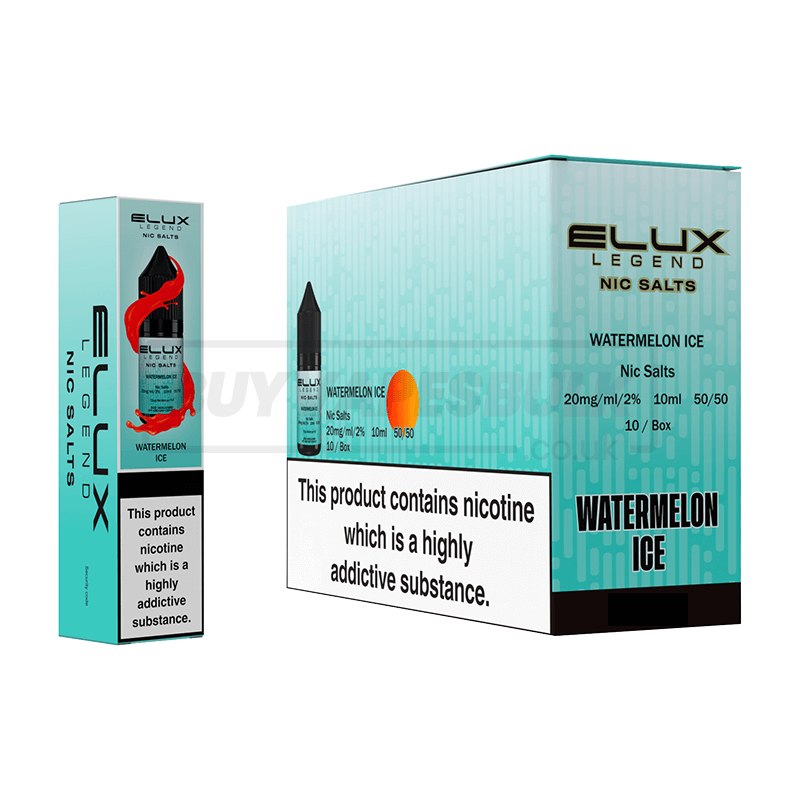 Watermelon Ice Elux Legend Nic Salt E-Liquid Pack of 10 Buy Vapes Bulk Watermelon Ice Elux Legend Nic Salt E-Liquid Pack of 10 Buy Vapes Bulk
