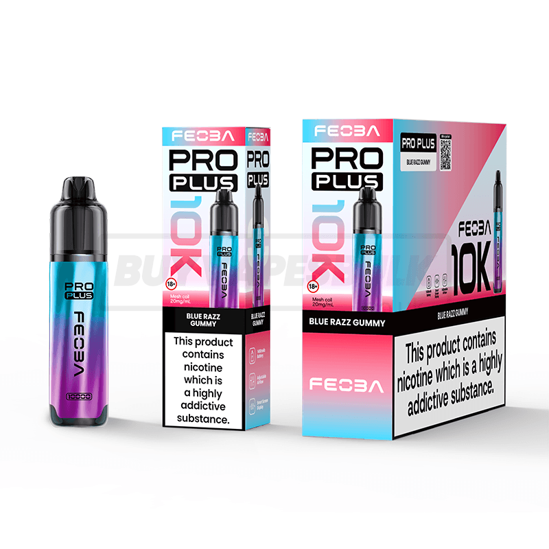 FEOBA Pro Plus 10K Prefilled Vape Kit 5 Pack Blue Razz Gummy