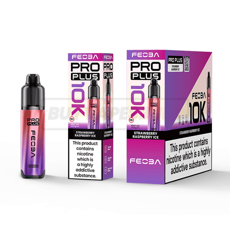 FEOBA Pro Plus 10K Prefilled Vape Kit 5 Pack Strawberry Raspberry Ice