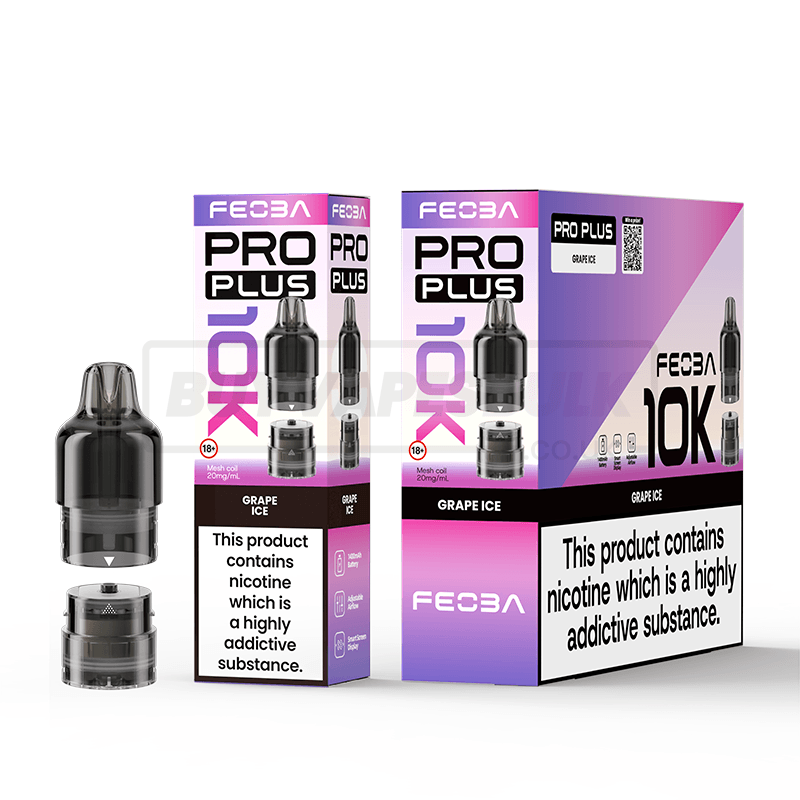 FEOBA Pro Plus 10K Prefilled Pods 5 Pack Grape Ice