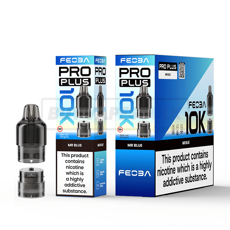 FEOBA Pro Plus 10K Prefilled Pods 5 Pack Mr Blue