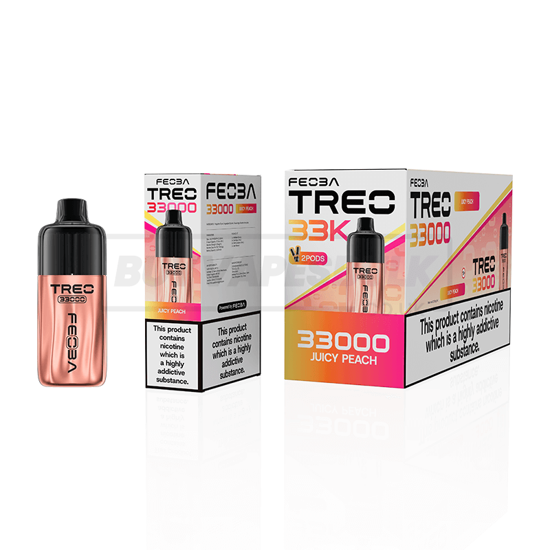 Juicy Peach Feoba Treo 33K Prefilled Vape Kit 6 Pack