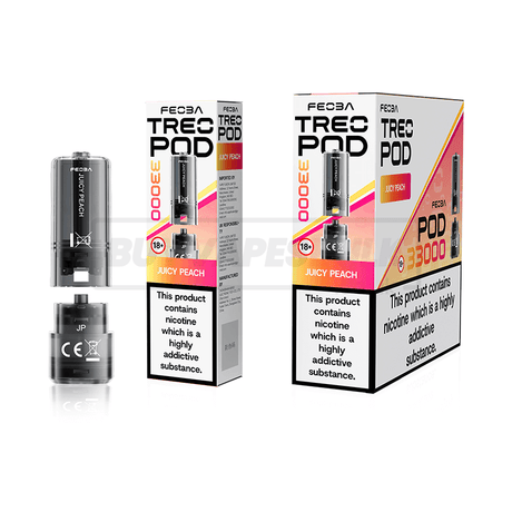 Juicy Peach Feoba Treo 33K Prefilled Pods 5 Pack