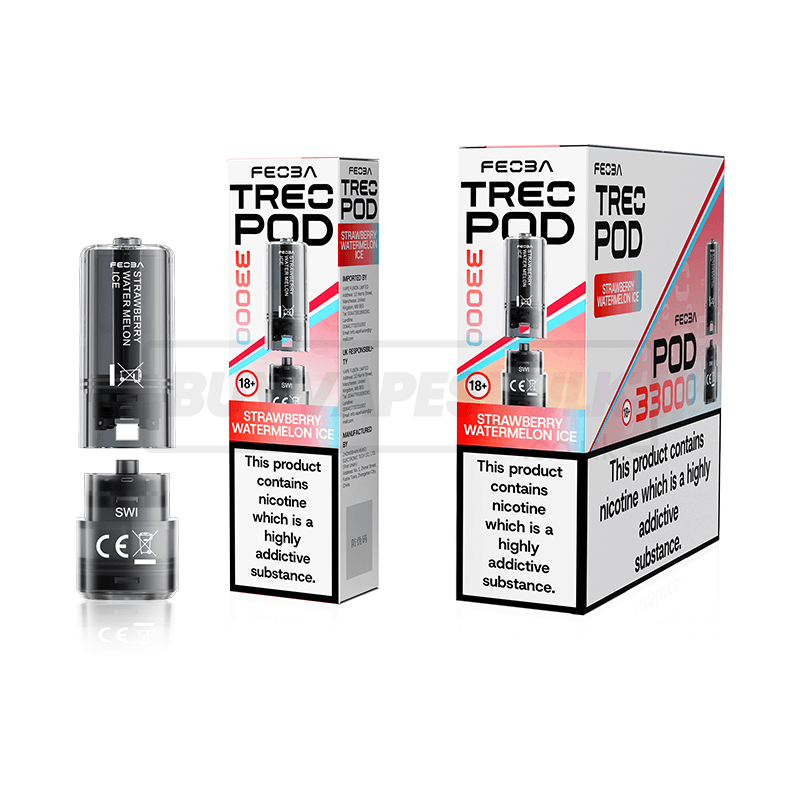 Strawberry Watermelon Ice Feoba Treo 33K Prefilled Pods 5 Pack