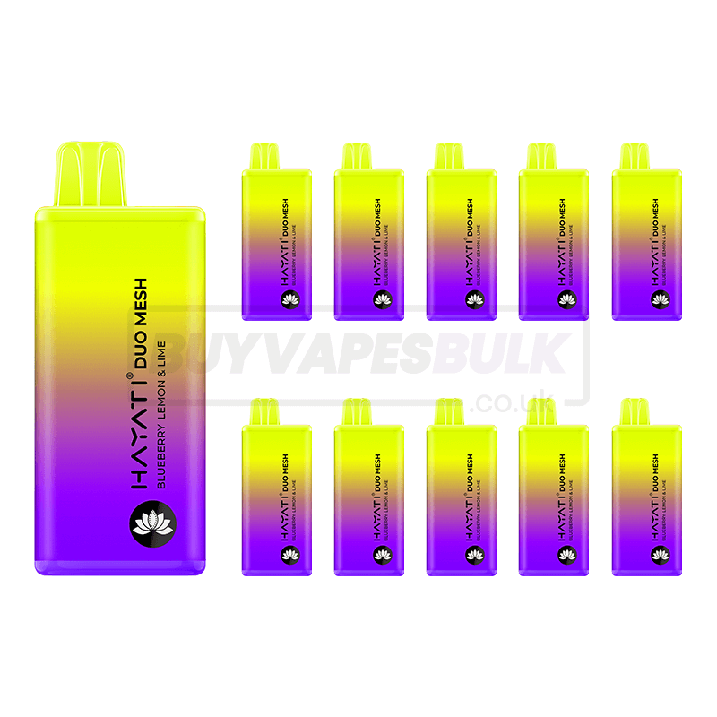 Blueberry Lemon Lime Hayati Duo Mesh 7000 Puff Disposable Vape 10 Pack