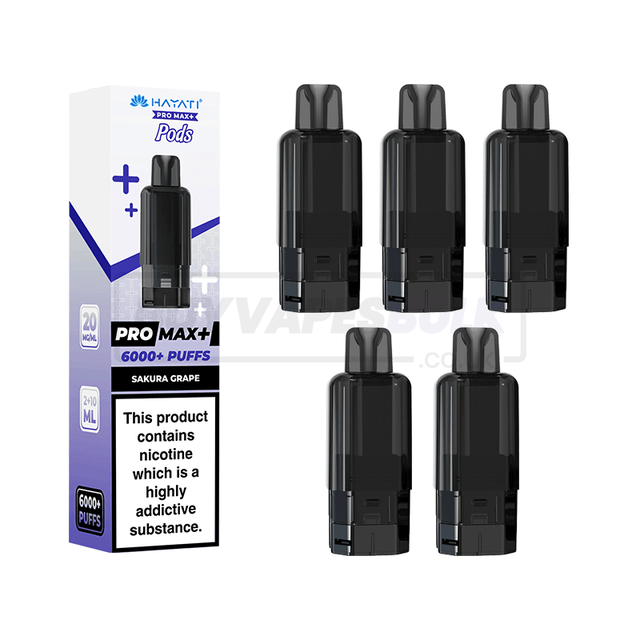 Hayati Pro Max Plus 6000 Prefilled Pods 5 Pack Sakura Grape (NEW)