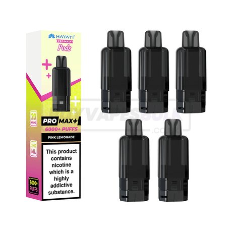 Hayati Pro Max Plus 6000 Prefilled Pods Box of 5 Pink Lemonade