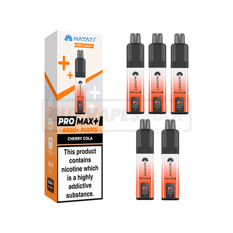 Hayati Pro Max Plus 6000 Puffs Box of 5 Cherry Cola