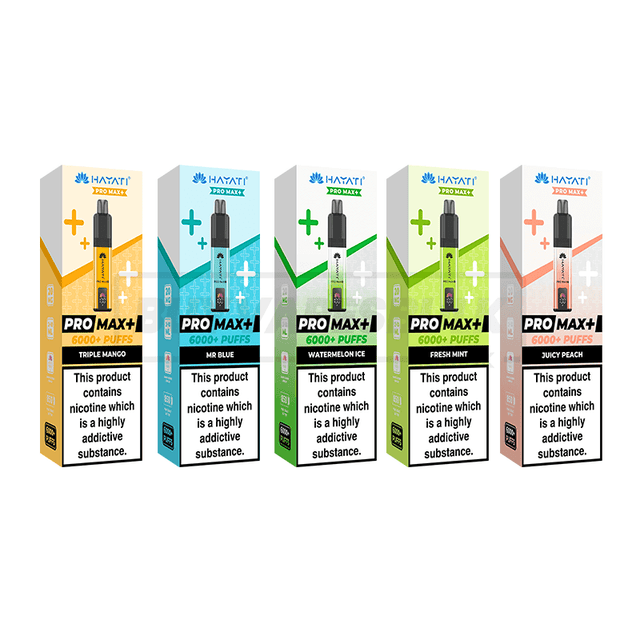 Mix Pack 2 Hayati Pro Max Plus 6000 Vape Kit 5 Pack