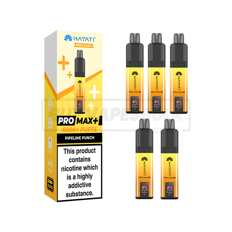 Hayati Pro Max Plus 6000 Puffs Box of 5 Pipeline Punch