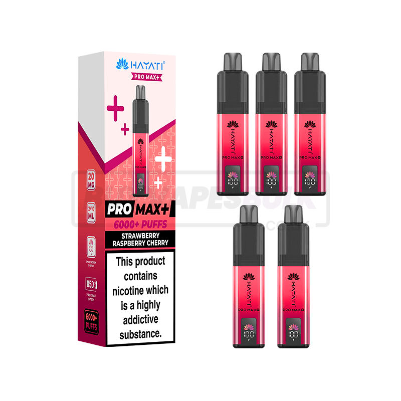 cherry hayati pro max Strawberry Raspberry Cherry Hayati Pro Max Plus 6000 5 Pack
