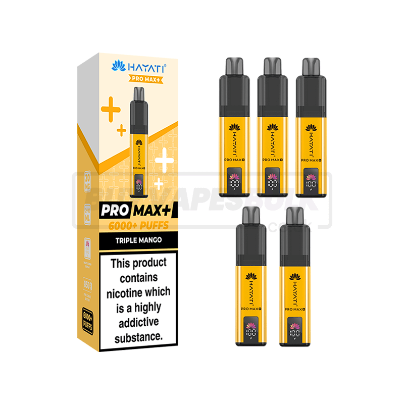 hayati pro ultra mango Triple Mango Hayati Pro Max Plus 6000 5 Pack
