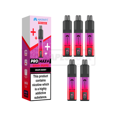 Hayati Pro Max Plus 6000 Puffs Vape Kit 5 Pack