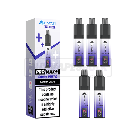 Hayati Pro Max Plus 6000 Puffs Vape Kit 5 Pack