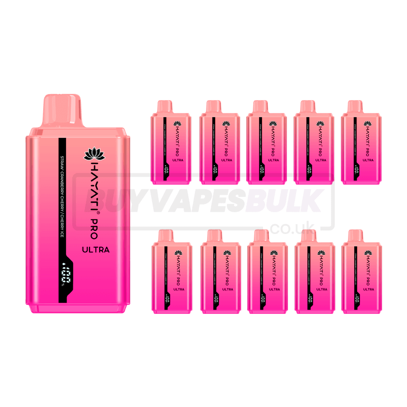 Straw Cranberry Cherry / Cherry Ice Hayati Pro Ultra 15000 10 Pack | Buy Vapes Bulk Straw Cranberry Cherry / Cherry Ice Hayati Pro Ultra 15000 10 Pack | Buy Vapes Bulk