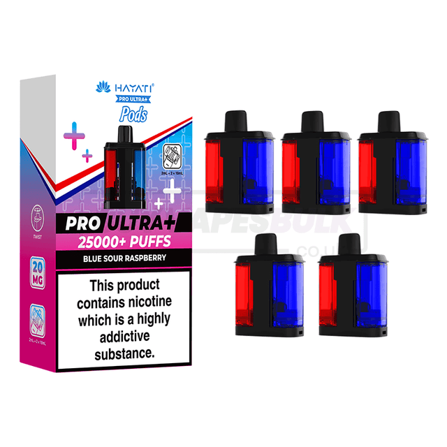 Blue Sour Raspberry Hayati Pro Ultra Plus 25K Refill Pods 5 Pack