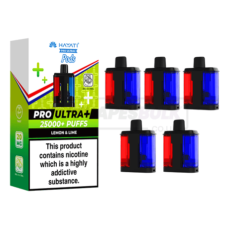 Hayati Pro Ultra Plus 25000 Prefilled Pods 5 Pack Lemon Lime