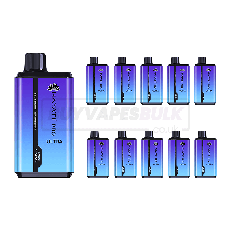 Blueberry Raspberry Hayati Pro Ultra 15000+ Puffs 10 Pack | Buy Vapes Bulk