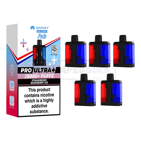 Strawberry Raspberry Ice Hayati Pro Ultra Plus 25K Refill Pods 5 Pack