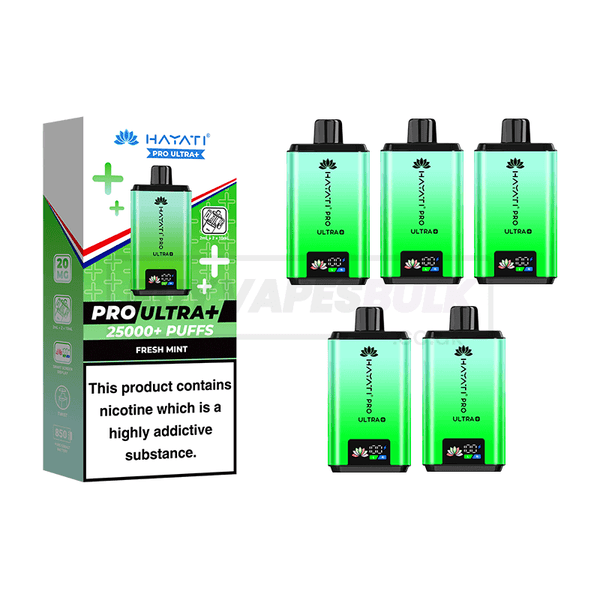 hayati pro ultra mentos mint Fresh Mint Hayati Pro Ultra Plus 25K 5 Pack