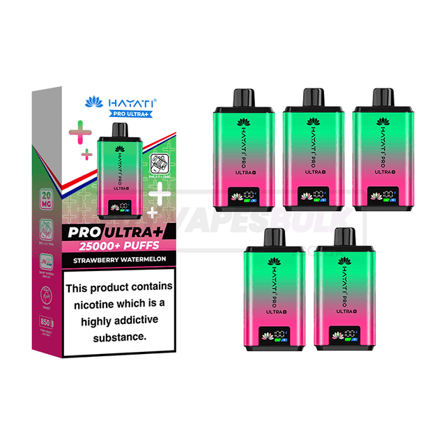 Strawberry Watermelon Hayati Pro Ultra Plus 25K 5 Pack | Buy Vapes Bulk Strawberry Watermelon Hayati Pro Ultra Plus 25K 5 Pack | Buy Vapes Bulk