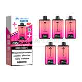 Hayati Pro Ultra Plus 25000 Puffs Box of 5 Straw Cranberry Cherry Cherry Ice
