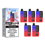 Hayati Rubik 7000 Puffs Vape Kit 5 Pack Blue Razz Cherry