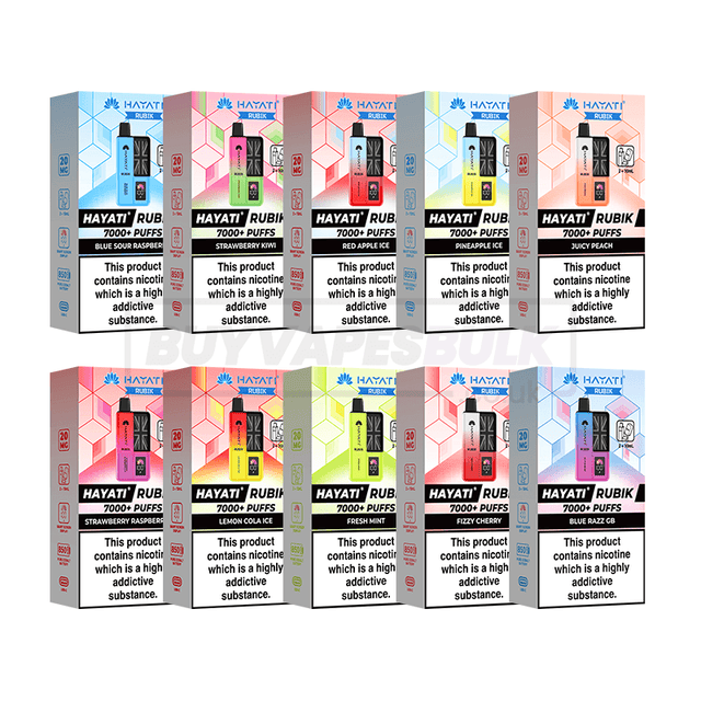 Hayati Rubik 7000 Puffs Vape Kit 5 Pack