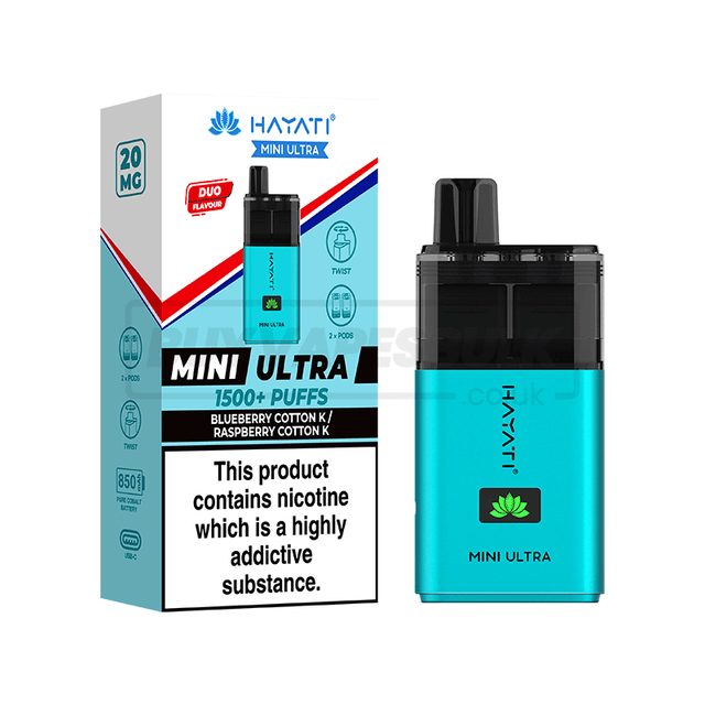 Blueberry Cotton Candy / Raspberry Cotton Candy Hayati Ultra Mini 1500 5 Pack | Buy Vapes Bulk Blueberry Cotton Candy / Raspberry Cotton Candy Hayati Ultra Mini 1500 5 Pack | Buy Vapes Bulk