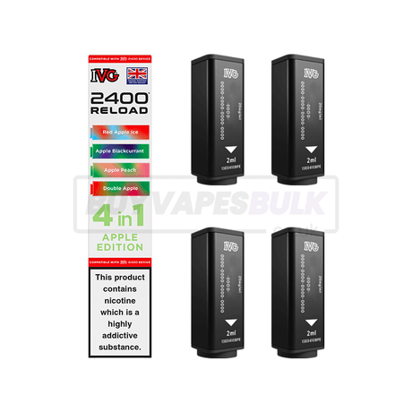 IVG 2400 4 in 1 Reload Pods 5 Pack Apple Edition
